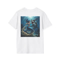 Mermaid Vs Great White  T-Shirt White