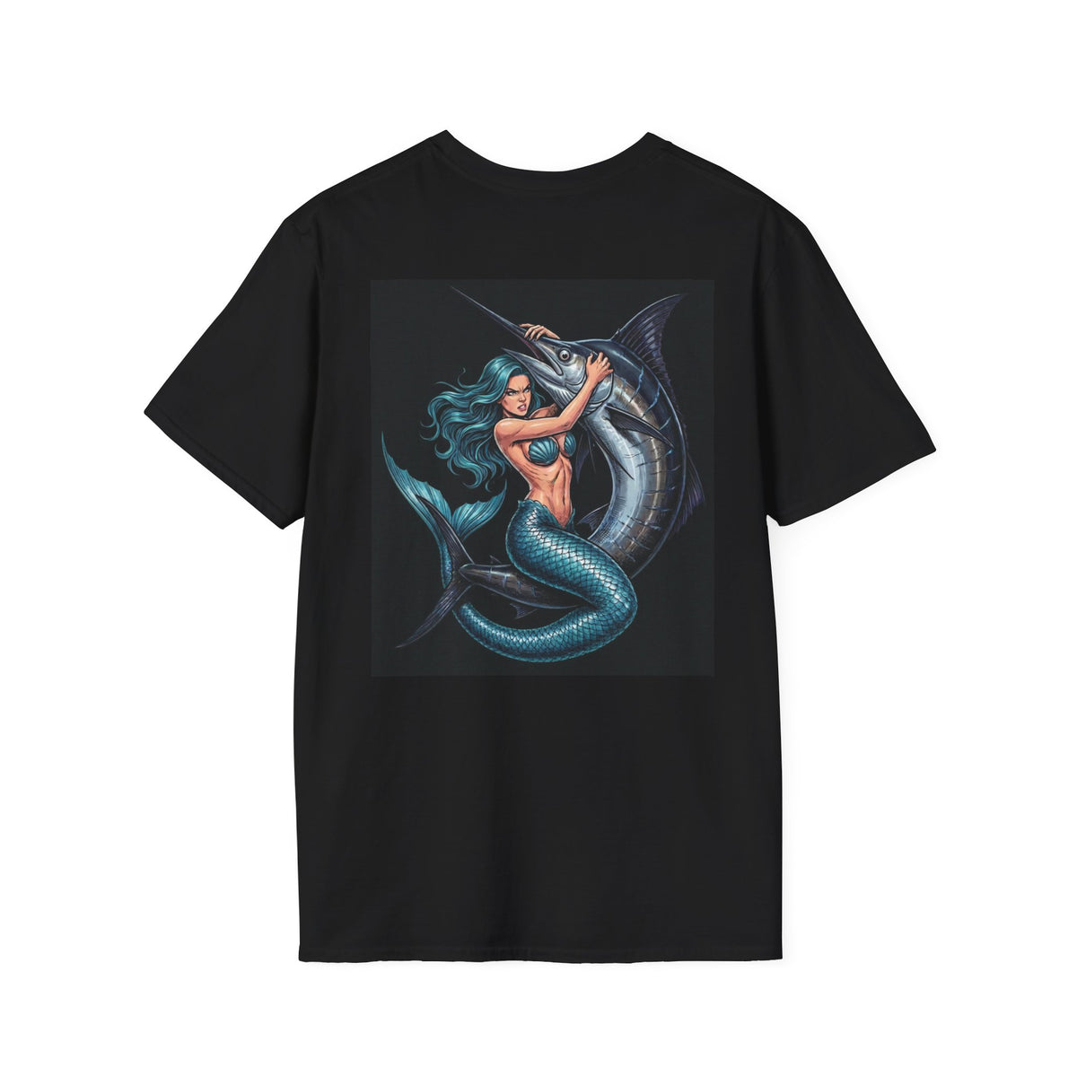 Mermaid Vs Marlin T-Shirt Black