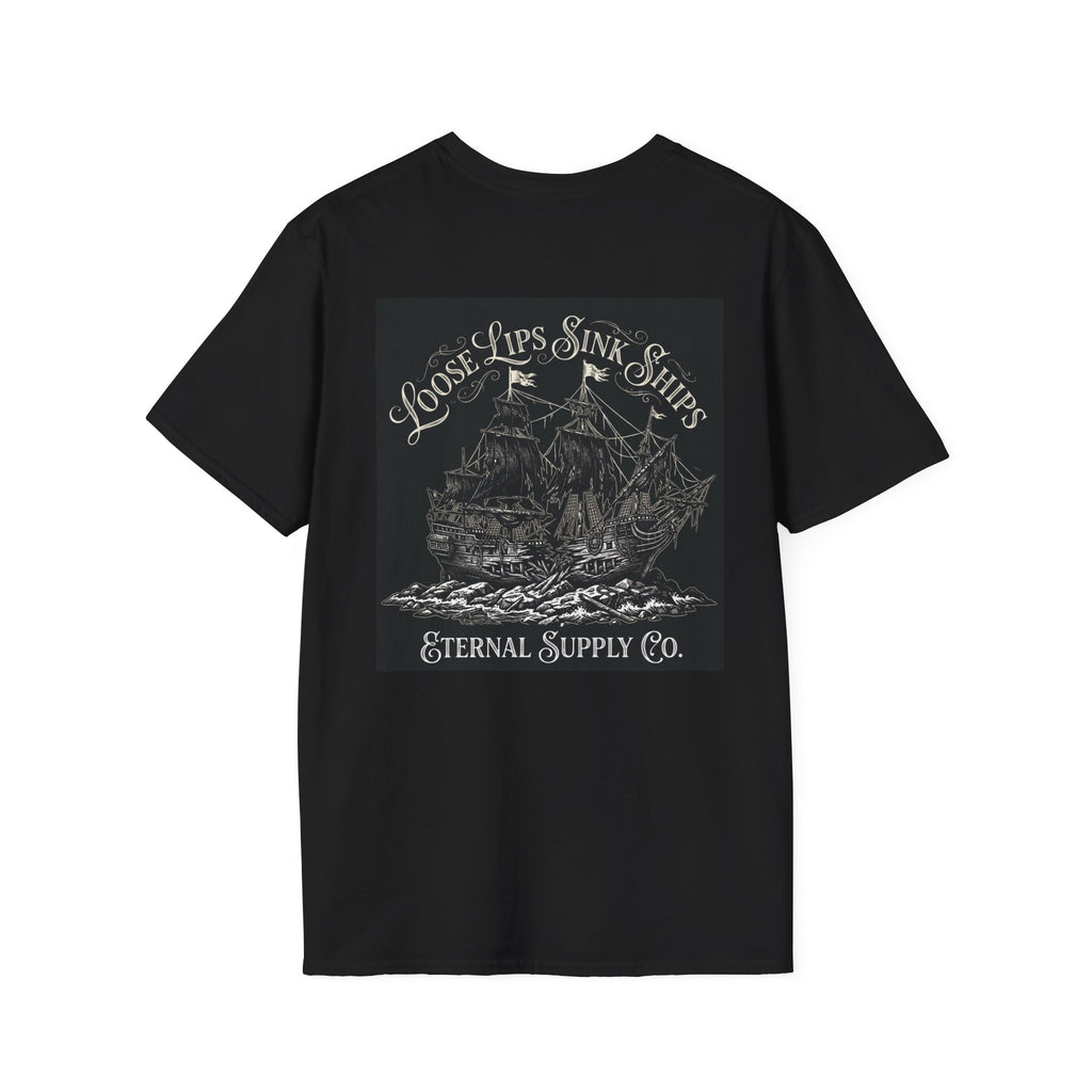 Loose Lips Sink Ship T-Shirt Black