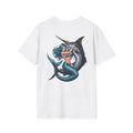 Mermaid Vs Marlin (Blue) T-Shirt White