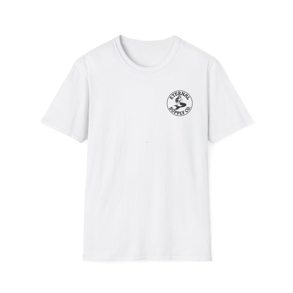 Mermaid Vs Great White  T-Shirt White